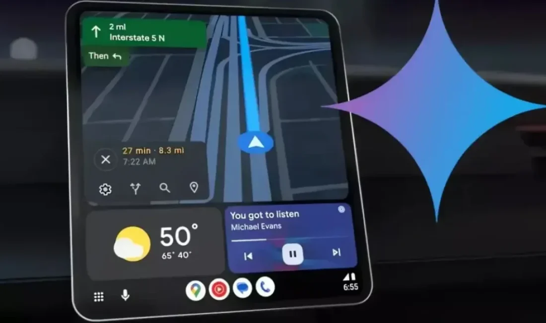 Google, Android Auto'ya Gemini AI'yı entegre ederek sürüş deneyimini baştan