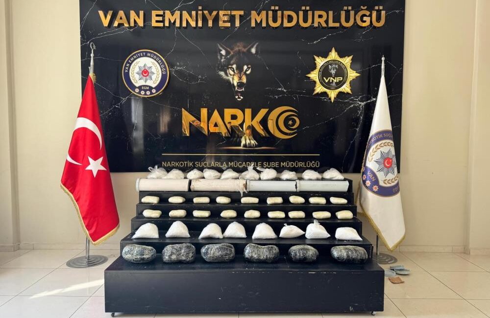 Van'da son 1 haftada yapılan çalışmalarda 49 kilo 399 gram
