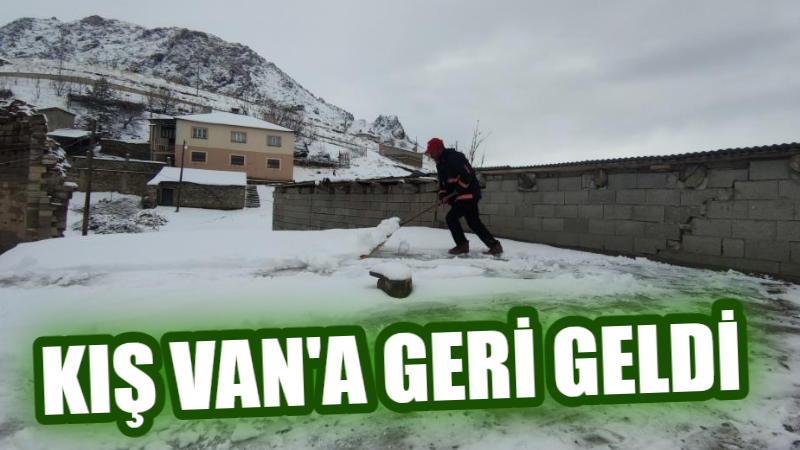 Van'da dün akşam etkili olan kar yağışı, yüksek kesimlerde hayatı