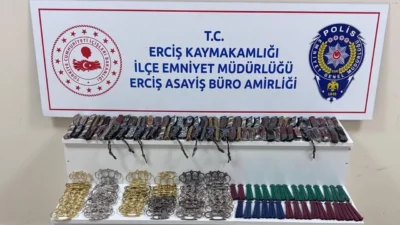 Van'ın Erciş İlçesinde iki ayrı iş yerinde yapılan aramalarda çok