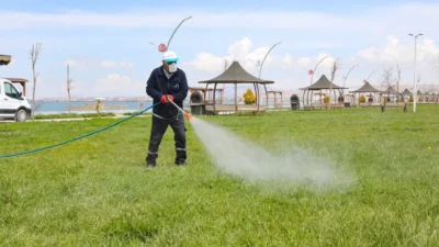 Van Büyükşehir Belediyesi, yaz aylarında artış gösteren zararlılara karşı kent