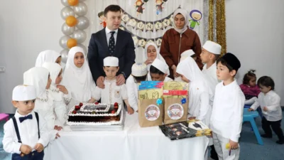 Van’ın Başkale ilçesinde ilçe müftülüğü bünyesinde eğitim gören 4-6 Yaş
