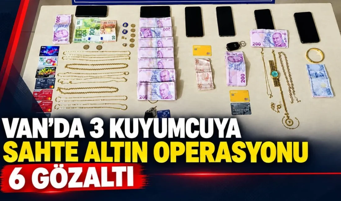 Van’ın İpekyolu ilçesinde 3 ayrı kuyumcuya altın kaplama zincirleri gerçek