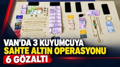 Van’ın İpekyolu ilçesinde 3 ayrı kuyumcuya altın kaplama zincirleri gerçek